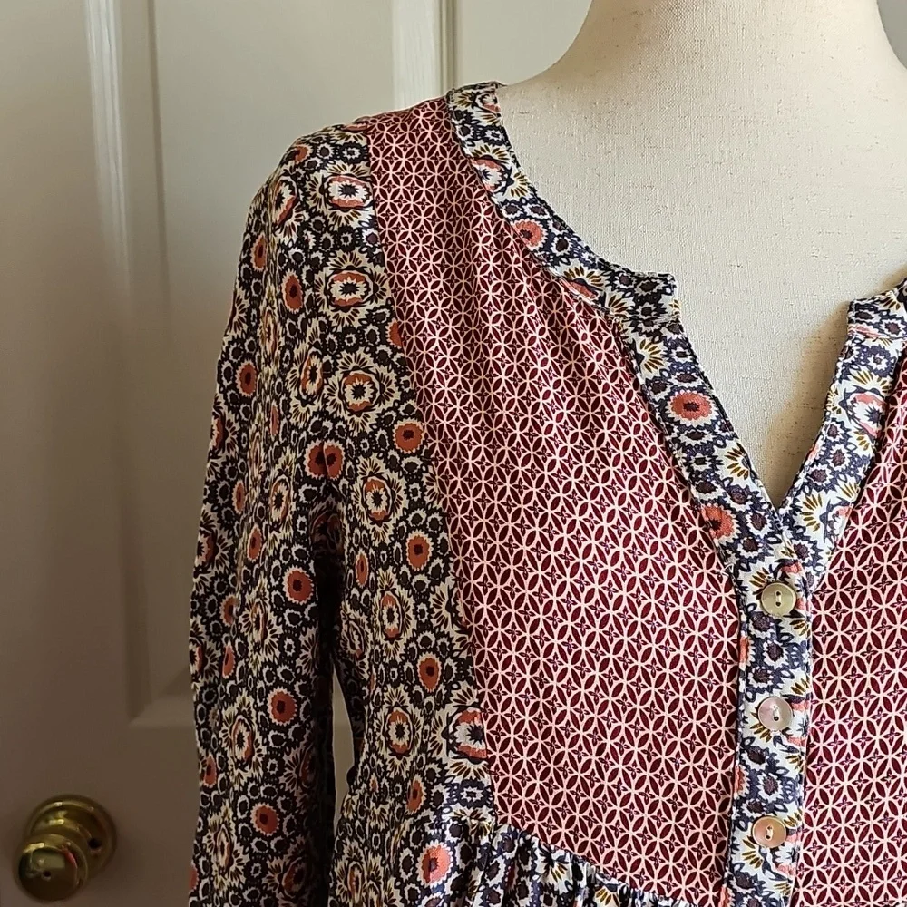 Easel Bohemian Mixed Print Top - Picture 2 of 5